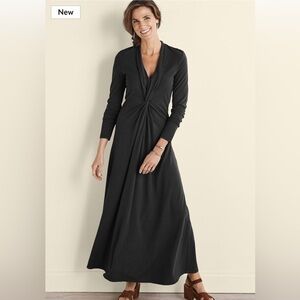 NEW Soft Surroundings Lagia Black Maxi Dress 3X